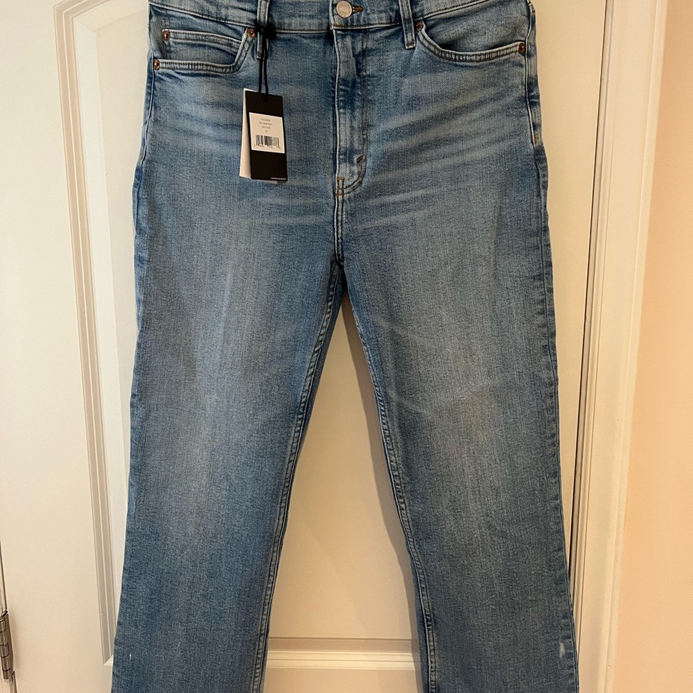 NWT RE/DONE Women's 70s Crop Boot Jean 60s Fade - Size 30